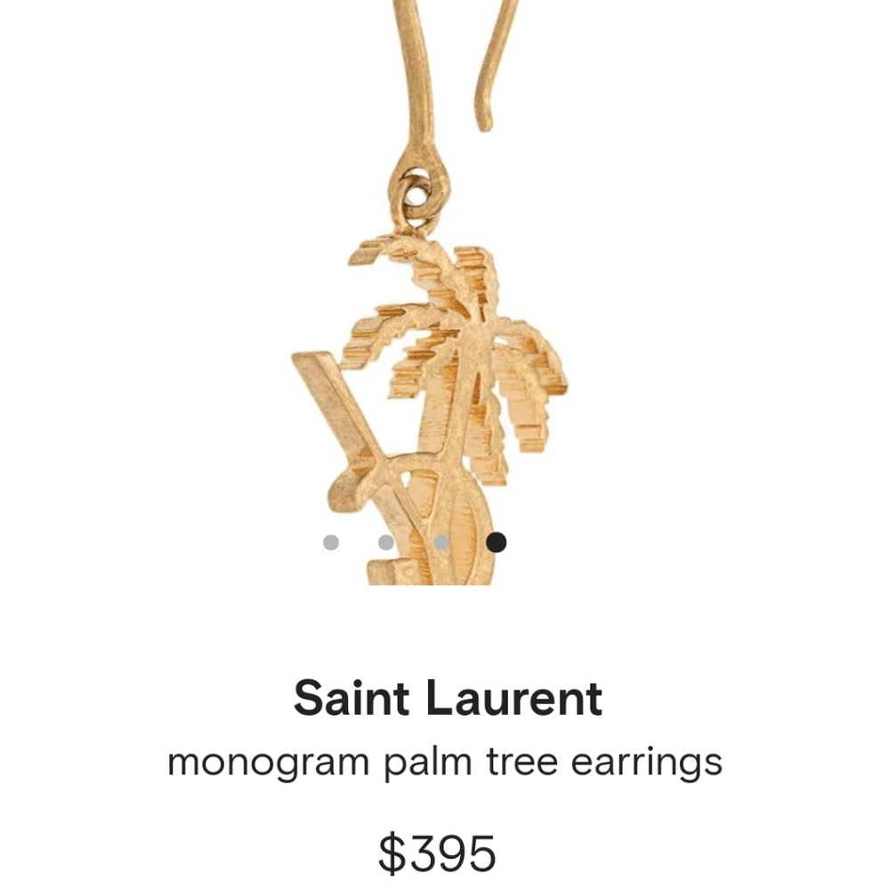 Saint Laurent  Monogram Palm tree earrings